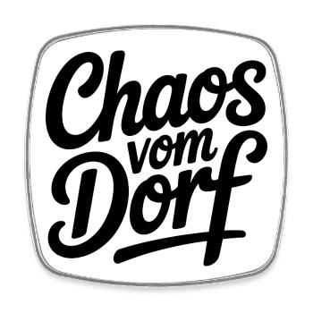 Chaos du village, drôle de dicton pour les enfants du village - Magnet carré - blanc - Devant