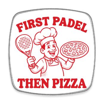 Padel Shirt für Spieler mit Humor - Viereckiger Kühlschrankmagnet - Weiß - Vorne