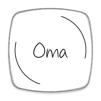 Grandma - Square fridge magnet - white - Front