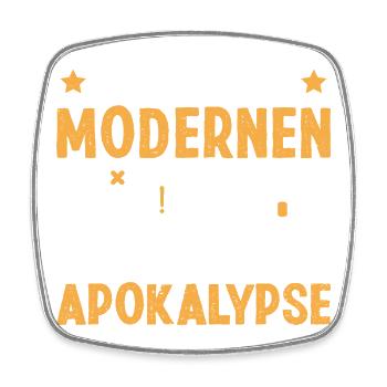 Nerd LES QUATRE CAVALIERS DE L’APOCALYPSE MODERNE - Magnet carré - blanc - Devant