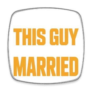 Dieser Typ heiratet - Viereckiger Kühlschrankmagnet - Weiß - Vorne