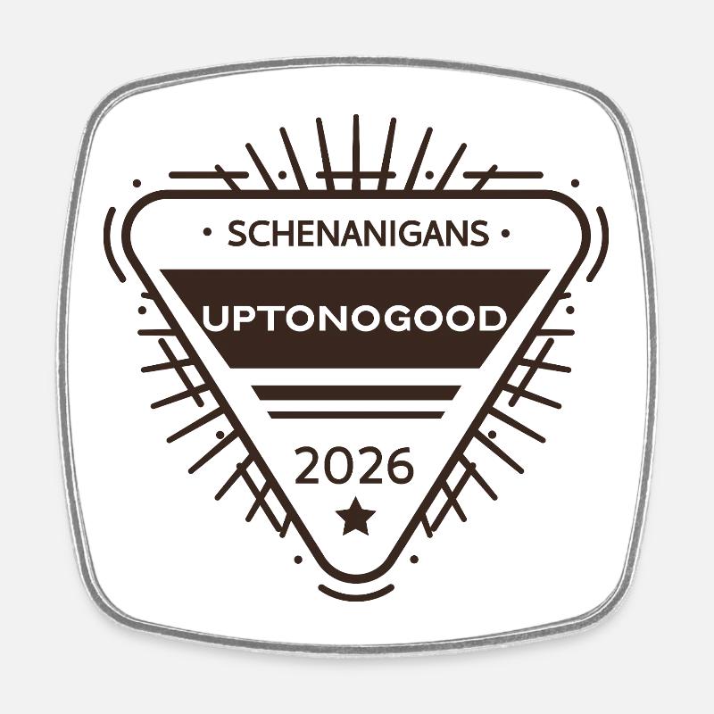 Shenanigans 2026 Badge design - Square fridge magnet - white