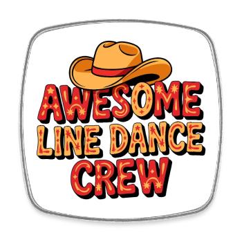 Awesome Line Dance Crew - Viereckiger Kühlschrankmagnet - Weiß - Vorne