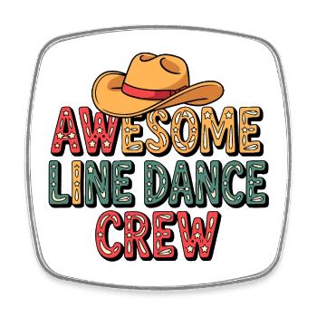 Awesome Line Dance Crew - Viereckiger Kühlschrankmagnet - Weiß - Vorne