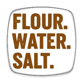 Sauerteigbrot Backen, Bäcker, Mehl, Wasser, Salz, Salz - Viereckiger Kühlschrankmagnet - Weiß - Vorne