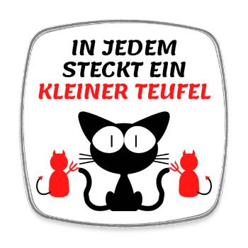 cat - Viereckiger Kühlschrankmagnet - Weiß - Vorne