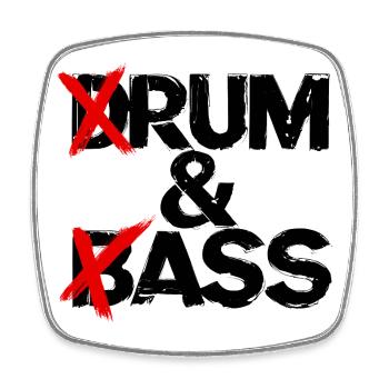 Drum & Bass / Rum & Ass Drummer Vintage Music - Square fridge magnet - white - Front