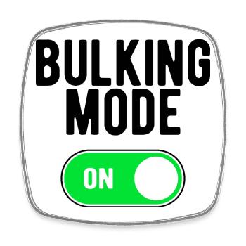 Bulking Mode On Fun Gym Fitness - Square fridge magnet - white - Front