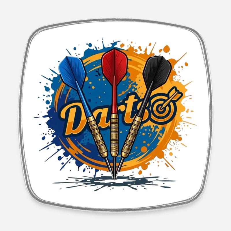 Explosion de couleurs de Dartsplash - Magnet carré - blanc