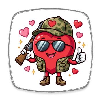 Chasse drôle à la Saint-Valentin pour les hommes - Magnet carré - blanc - Devant