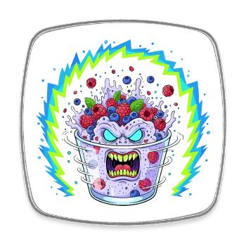 Beerensturm Wüter Becher - Viereckiger Kühlschrankmagnet - Weiß - Vorne