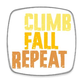 Indoor Klettern Indoorklettern Climb Fall Repeat - Viereckiger Kühlschrankmagnet - Weiß - Vorne