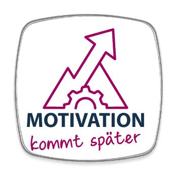 Motivation - kommt später - Viereckiger Kühlschrankmagnet - Weiß - Vorne