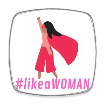 Cape of Strength – Like a Woman - Square fridge magnet - white - Front