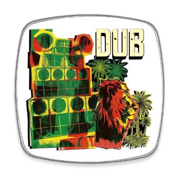 Dub Reggae Soundsystem Session - Viereckiger Kühlschrankmagnet - Weiß - Vorne