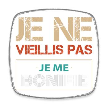 Je Ne Vieillis Pas Humour Anniversaire Homme Femme - Magnet carré - blanc - Devant