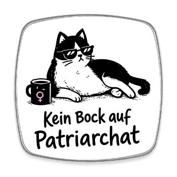 Kein Bock auf Patriarchat Katze Design - Viereckiger Kühlschrankmagnet - Weiß - Vorne