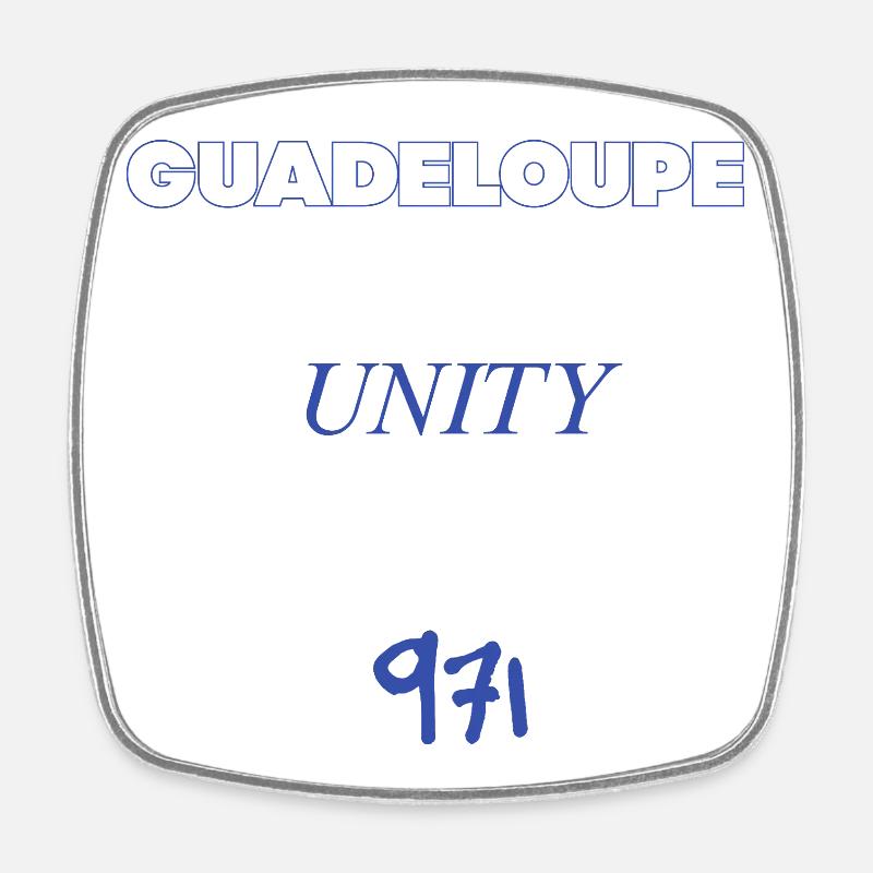 Guadeloupe - Viereckiger Kühlschrankmagnet - Weiß