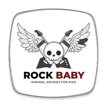 Rock Baby - Square fridge magnet - white - Front