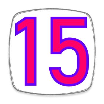 15. 15 YEARS. 15th ANNIVERSARY. 15 YEAR ANNIVERSARY. - Square fridge magnet - white - Front