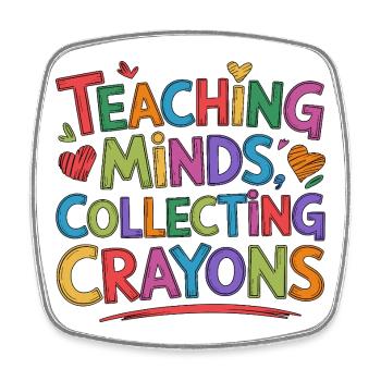 Elementary Teacher Teaching Minds Primary Teacher - Square fridge magnet - white - Front