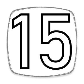 15. 15 YEARS. 15th ANNIVERSARY. 15 YEAR ANNIVERSARY. - Square fridge magnet - white - Front