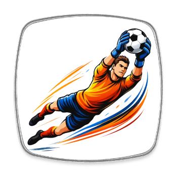Goalkeeper Shirt Football Keeper Save Soccer - Square fridge magnet - white - Front