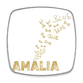 Geschenk für Amalia - Viereckiger Kühlschrankmagnet - Weiß - Vorne
