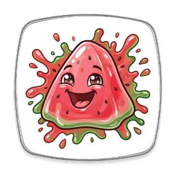 Fruity Water Fun Kawaii - Magnet carré - blanc - Devant