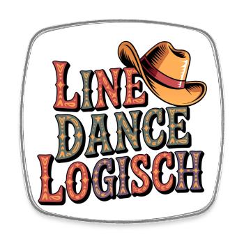 Line Dance Logisch - Viereckiger Kühlschrankmagnet - Weiß - Vorne