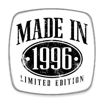 Cadeau d’anniversaire vintage vintage fabriqué en 1996 - Magnet carré - blanc - Devant