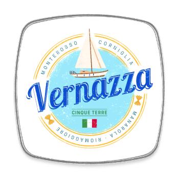 Vernazza Cinque Terre La Spezia Italien Souvenir - Viereckiger Kühlschrankmagnet - Weiß - Vorne