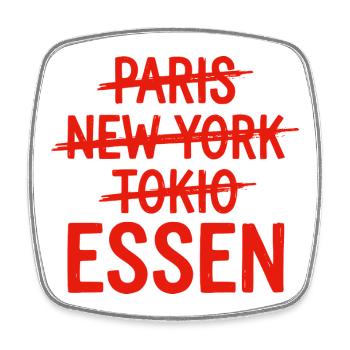 Essen Ruhrpott, Ruhrgebiet City Shirt, hoodie, Cap - Viereckiger Kühlschrankmagnet - Weiß - Vorne