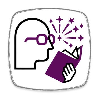 Kopf Buch Idee Inspiration - Viereckiger Kühlschrankmagnet - Weiß - Vorne