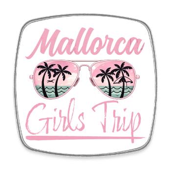 Mallorca, Girls Trip - Viereckiger Kühlschrankmagnet - Weiß - Vorne