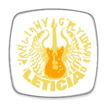 Leticia as a name - Square fridge magnet - white - Front