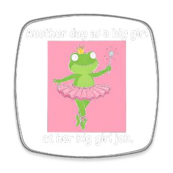 Princesse grenouille en tutu - Magnet carré - blanc - Devant
