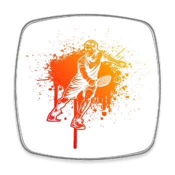 Pickleball scene Idee für Pickleballspielerin Fans - Viereckiger Kühlschrankmagnet - Weiß - Vorne