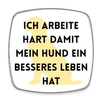 Lustiges Hunde Shirt Geschenk Hundeliebhaber  - Viereckiger Kühlschrankmagnet - Weiß - Vorne