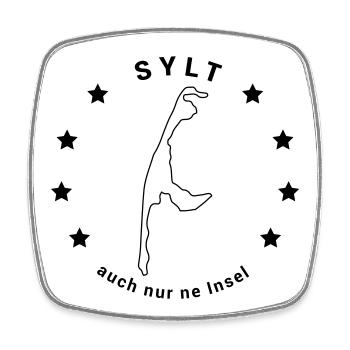 Sylt - Insel Nordsee Maritim Watt Meer - Viereckiger Kühlschrankmagnet - Weiß - Vorne