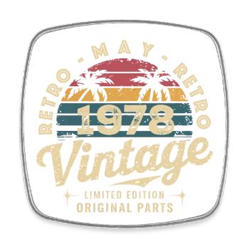 Vintage May 1978: The Authentic Myth May 1978 - Square fridge magnet - white - Front
