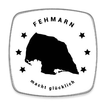 Fehmarn - Insel Ostsee Maritim Nordsee Meer - Viereckiger Kühlschrankmagnet - Weiß - Vorne