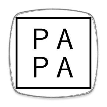 Papa seit 2026 Modernes Vater Design - Viereckiger Kühlschrankmagnet - Weiß - Vorne