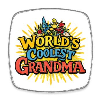 World's Coolest Grandma - Square fridge magnet - white - Front
