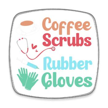 MFA Medicine Medicine Coffee - Square fridge magnet - white - Front
