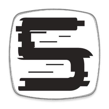 5 - Square fridge magnet - white - Front