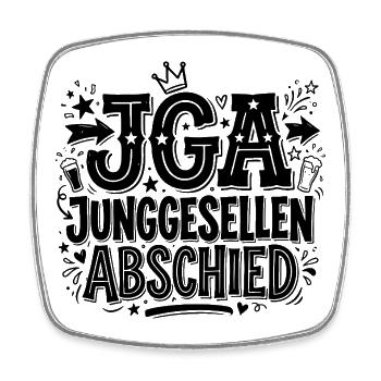 JGA Junggesellenabschied - Viereckiger Kühlschrankmagnet - Weiß - Vorne