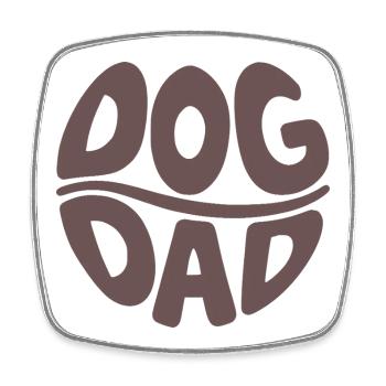 Dog Dad Hundevater Design - Viereckiger Kühlschrankmagnet - Weiß - Vorne