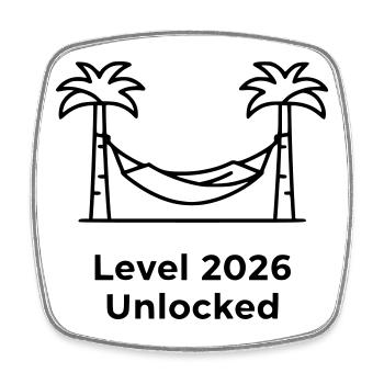  Level 2026 Unlocked Hängematte - Viereckiger Kühlschrankmagnet - Weiß - Vorne