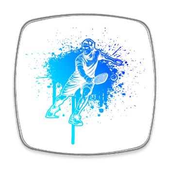 Pickleball players Fans love pickleball sports - Square fridge magnet - white - Front
